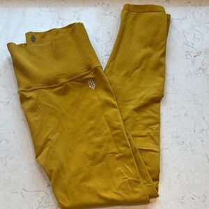 Free People Mustard Yellow Leggings